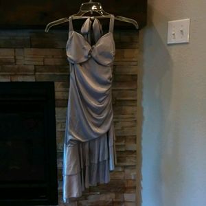 Petite Silver Party Dress